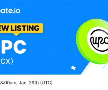 UPCX (UPC) token is listed on the Gate.io trading platform.