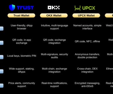 Best Crypto Wallets in 2024: Trust Wallet, UPCX Wallet, OKX Wallet, and MetaMask