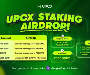 UPCX Launches the Sixth Staking Event in Anticipation of the Testnet Launch.