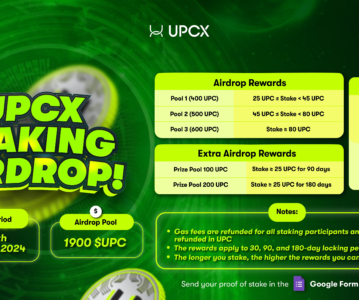 UPCX Launches Global Staking Airdrop Event (September) to Promote Financial Democratization