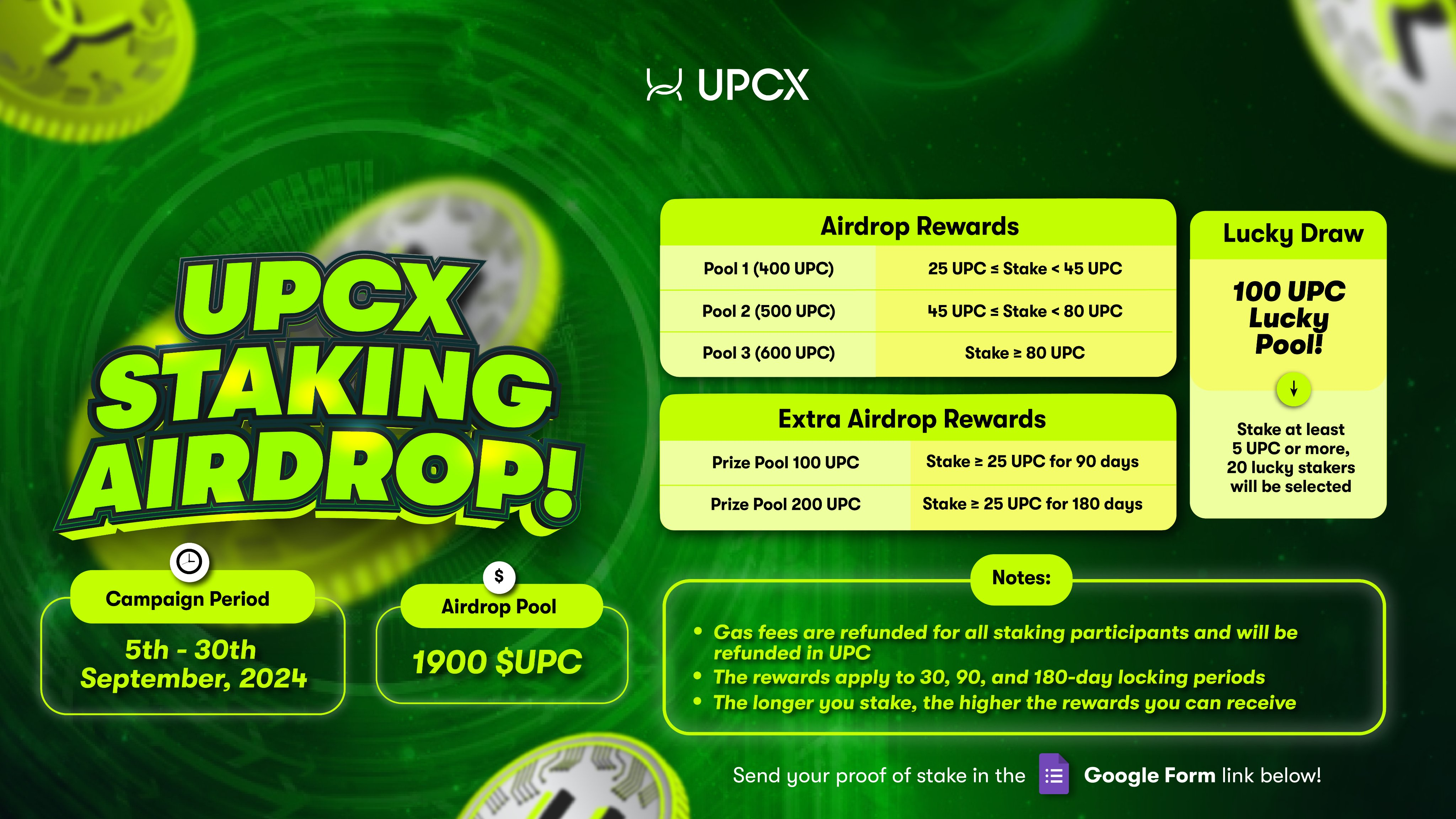 UPCX Launches Global Staking Airdrop Event (September) to Promote Financial Democratization