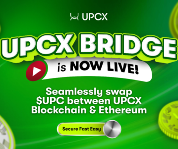 UPCX Bridge is officially live! Seamlessly transfer between the UPCX Blockchain and Ethereum (ERC-20)